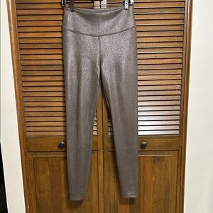 White House Black Market Shimmering Bronze Brown Runway Leggings Size M